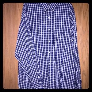 CHAPS Plaid Easy Care Twill Button Long Sleeve
